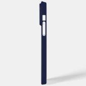 Coques Case-Mate iPhone Monogramme et nom personnalisés de Navy Blue Scrip (Verso / Gauche)