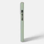 Coques Case-Mate iPhone Monogramme et nom personnalisés de Sage Vert moder (Verso / Gauche)