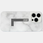 Coques Case-Mate iPhone Monogramme et nom personnalisés modernes (Verso (horizontal))