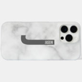 Coques Case-Mate iPhone Monogramme et nom personnalisés modernes (Verso (horizontal))