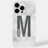 Coques Case-Mate iPhone Monogramme et nom personnalisés modernes (Verso)
