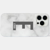 Coques Case-Mate iPhone Monogramme et nom personnalisés modernes (Verso (horizontal))