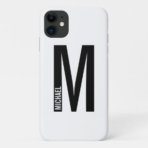 Case-Mate iPhone Case Monogramme et nom personnalisés modernes