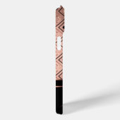 Coques Case-Mate iPhone Monogramme et nom Rose Gold Diamond Motif (Verso / Droite)