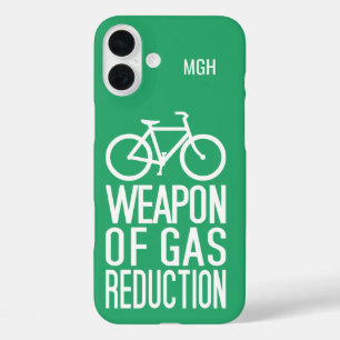 Coques iPhone 16 Plus Monogramme et vélos couleur personnalisés