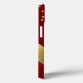 Coques Case-Mate iPhone Monogramme Étoiles Dorées Rouge (Verso / Droite)