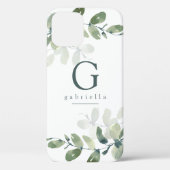 Coques Case-Mate iPhone Monogramme Eucalyptus Botanique (Verso)