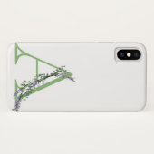 Coques Case-Mate iPhone Monogramme Eucalyptus Lavande (Dos (Horizontal))