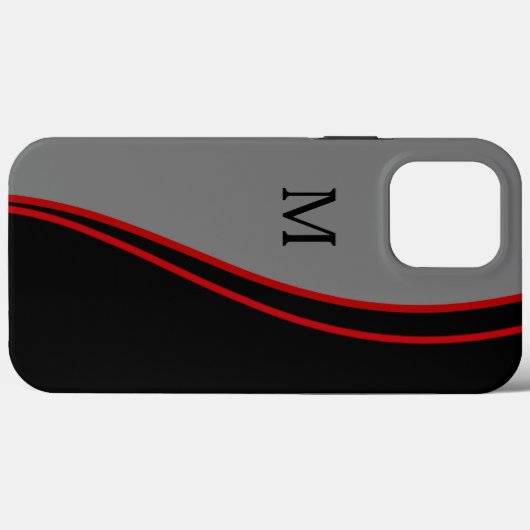 Coques Case-Mate iPhone Monogramme exécutif masculin moderne élégant (Verso (horizontal))