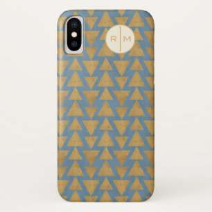 Etui iPhone Case-Mate Monogramme  Extérieur Geo Step  Motif Gold & Blue