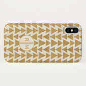 Coques Case-Mate iPhone Monogramme| Extérieur Geo Step| Patte géométrique  (Dos (Horizontal))