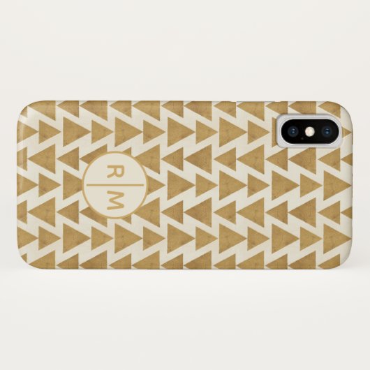 Coques Case-Mate iPhone Monogramme| Extérieur Geo Step| Patte géométrique  (Dos (Horizontal))