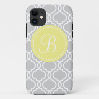 Coque Case-Mate Pour iPhone Monogramme fait sur commande de Quatrefoil dans le