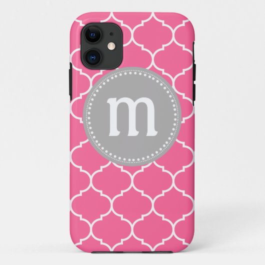 Coques Case-Mate iPhone Monogramme fait sur commande de Quatrefoil dans le (Dos)