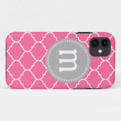 Coques Case-Mate iPhone Monogramme fait sur commande de Quatrefoil dans le (Dos (Horizontal))