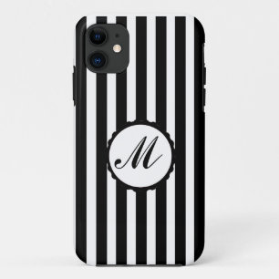 Etui iPhone Case-Mate Monogramme fait sur commande noir et blanc de