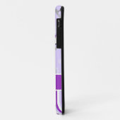 Coques Case-Mate iPhone Monogramme fait sur commande pourpre et blanc de (Dos/Gauche)