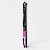 Coques Case-Mate iPhone Monogramme fait sur commande rose et noir de (Dos/Gauche)