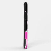 Coques Case-Mate iPhone Monogramme fait sur commande rose et noir de (Dos/Droite)