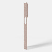 Coques Case-Mate iPhone Monogramme Faux Blush Cuir rose (Verso / Droite)
