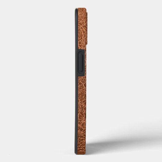 Coques Case-Mate iPhone Monogramme Faux Cuir Brown (Verso / Droite)