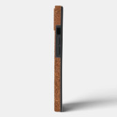 Coques Case-Mate iPhone Monogramme Faux Cuir Brown (Verso / Gauche)