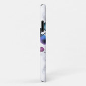 Coques Case-Mate iPhone Monogramme feuillage d'eucalyptus en marbre blanc  (Dos/Droite)