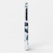 Coques Case-Mate iPhone Monogramme feuillage d'eucalyptus en marbre blanc  (Dos/Gauche)