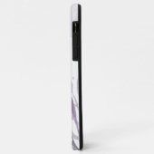 Coques Case-Mate iPhone Monogramme Fille et Cheval Jumping sur Violet Abst (Dos/Gauche)