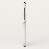 Coques Case-Mate iPhone Monogramme Fille Marbre rose (Dos/Gauche)