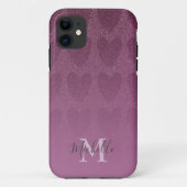 Coques Case-Mate iPhone Monogramme fille Parties scintillant rose (Dos)