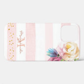 Coques Case-Mate iPhone Monogramme Fille Rose Doux (Verso (horizontal))
