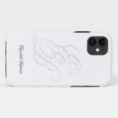 Coques Case-Mate iPhone Monogramme flamand élégant unique (Dos (Horizontal))