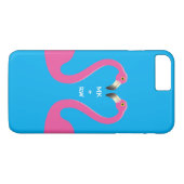 Coques Case-Mate iPhone Monogramme Flamants roses de baiser iPhone 7 Plus  (Dos (Horizontal))