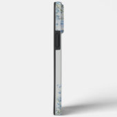 Coques Case-Mate iPhone Monogramme Fleur Bleue Personnalisé (Verso / Droite)