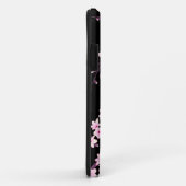 Coques Case-Mate iPhone Monogramme Fleur de Cerisier Noir Rose (Dos/Droite)