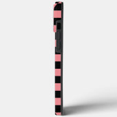 Coques Case-Mate iPhone Monogramme Fleur noir PINK Checkerboard (Verso / Gauche)