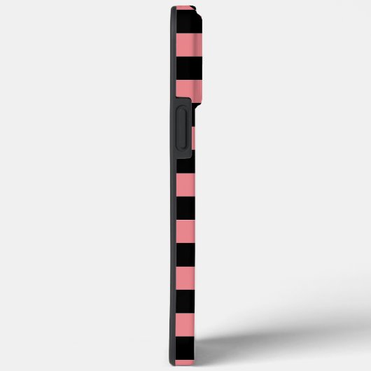 Coques Case-Mate iPhone Monogramme Fleur noir PINK Checkerboard (Verso / Droite)