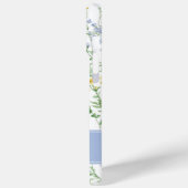 Coques Case-Mate iPhone Monogramme Fleur Sauvage Aquarelle Bleue (Verso / Gauche)
