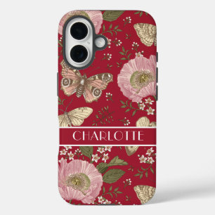 Coques iPhone 16 Monogramme Fleur sauvage moderne botanique floral 