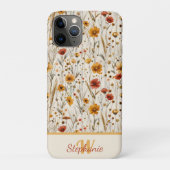 Coques Case-Mate iPhone Monogramme Fleur sauvage rustique - Motif Floral B (Dos)