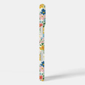Coques Case-Mate iPhone Monogramme Fleurs Ditsy Bleu et Jaune (Verso / Droite)