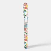 Coques Case-Mate iPhone Monogramme Fleurs Ditsy Bleu et Jaune (Verso / Gauche)