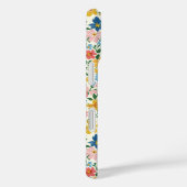 Coques Case-Mate iPhone Monogramme Fleurs Ditsy Bleu et Jaune (Verso / Droite)