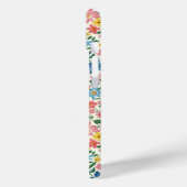 Coques Case-Mate iPhone Monogramme Fleurs Ditsy Bleu et Jaune (Verso / Gauche)