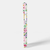 Coques Case-Mate iPhone Monogramme Fleurs Ditsy Violettes (Verso / Gauche)