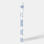 Coques Case-Mate iPhone Monogramme flocons de neige bleus modernes (Verso / Droite)