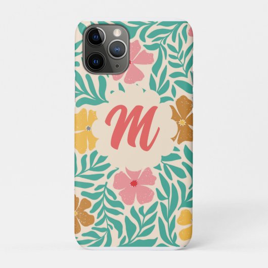 Coques Case-Mate iPhone Monogramme floral (Dos)