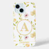 Coques Case-Mate iPhone Monogramme floral (Verso)