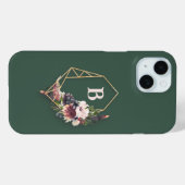 Coques Case-Mate iPhone Monogramme floral (Verso (horizontal))